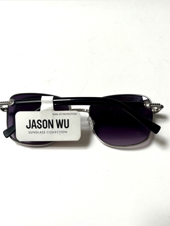 NWT JASON WU Square Sunglasses Black Metal  Classic Rhinestone main image 6